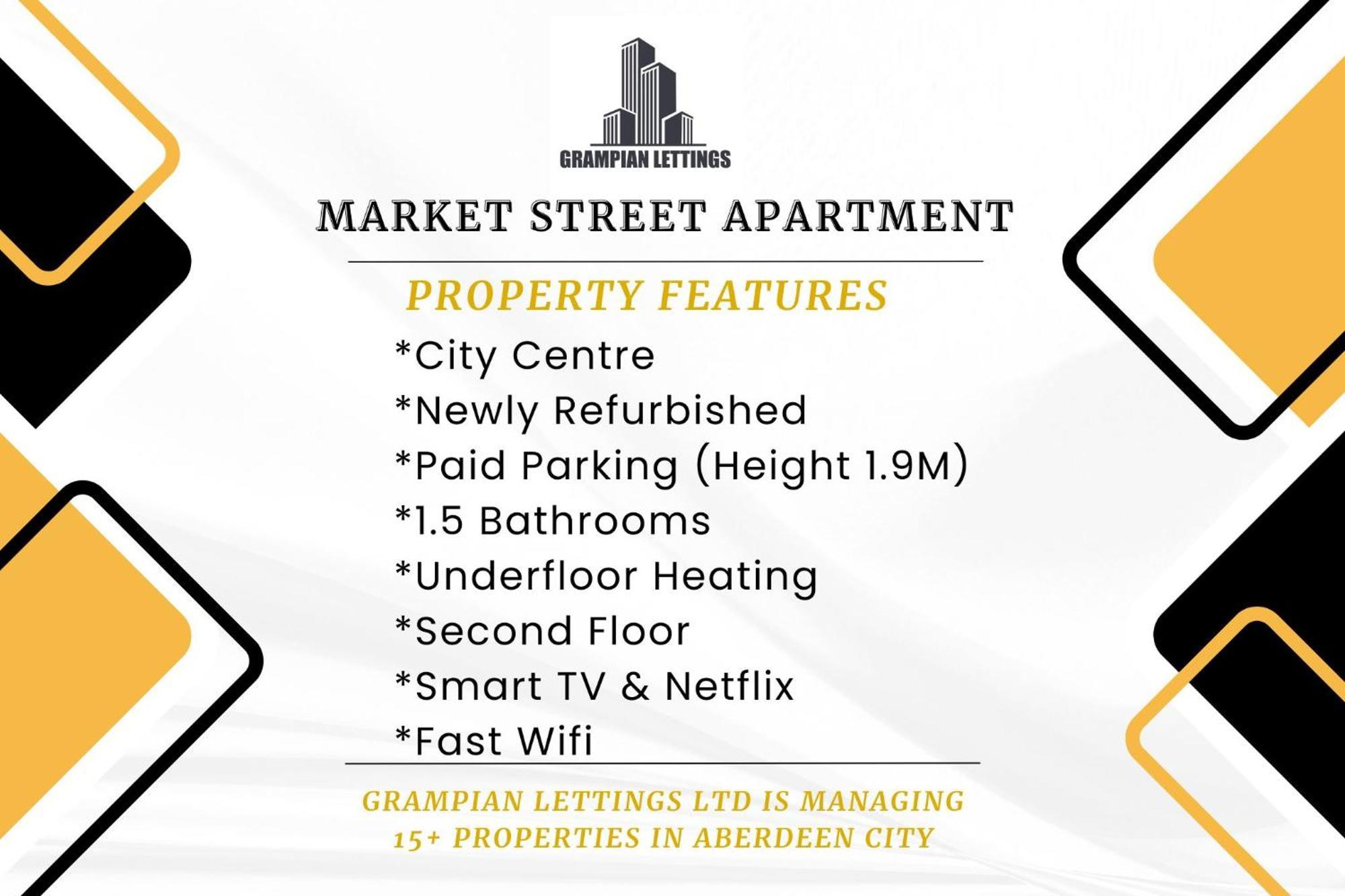 Market Street Apartments ✪ Grampian Lettings Ltd แอเบอร์ดีน ภายนอก รูปภาพ